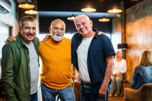 senior friends hanging out